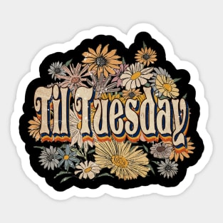 Retro Tuesday Name Flowers Limited Edition Classic Styles Sticker